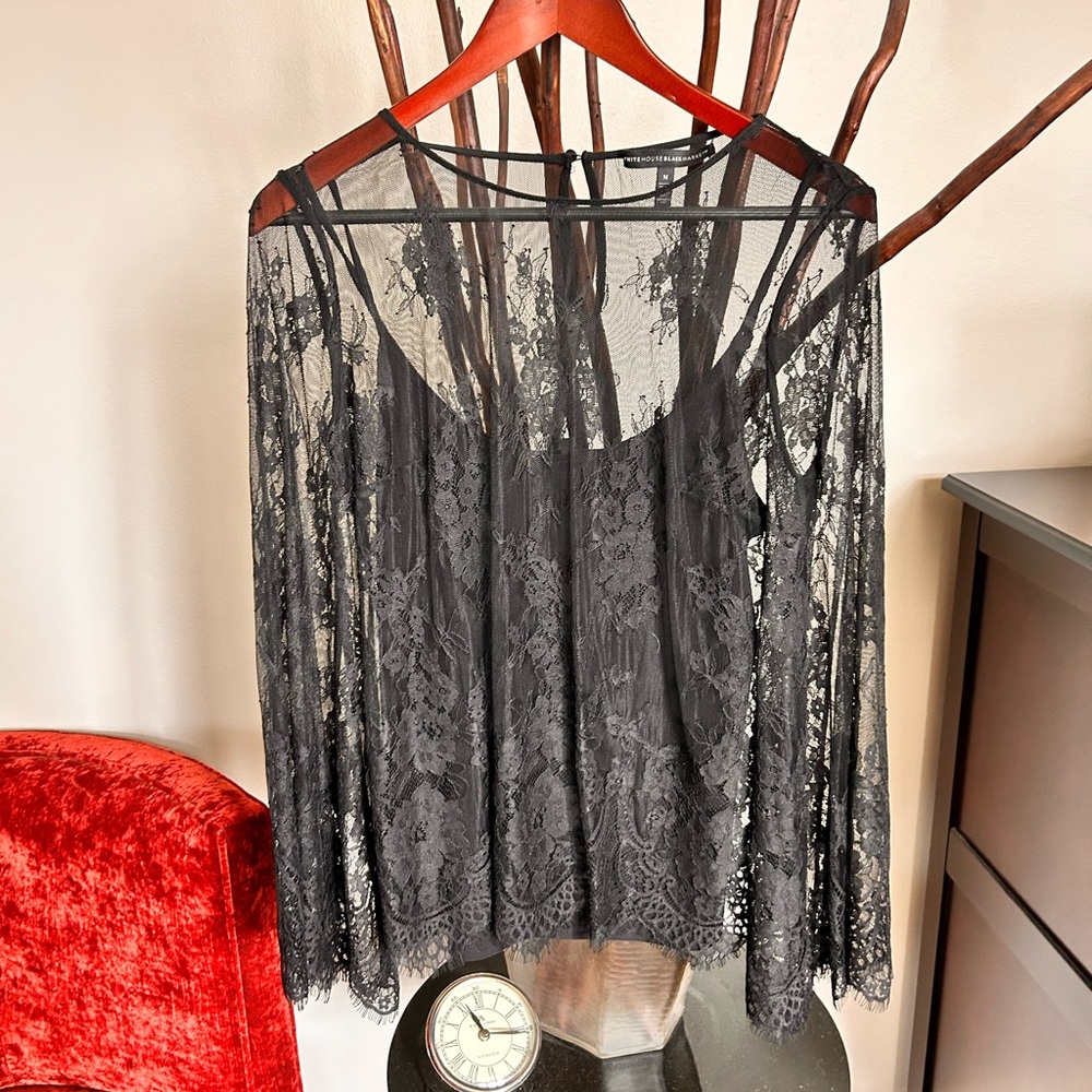 Elegant Black Lace Top